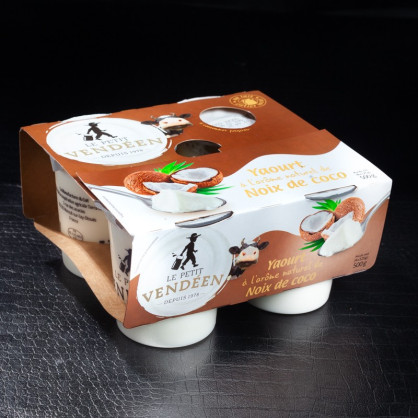 Yaourt étuvé noix de coco Le Petit Vendéen 4x125g