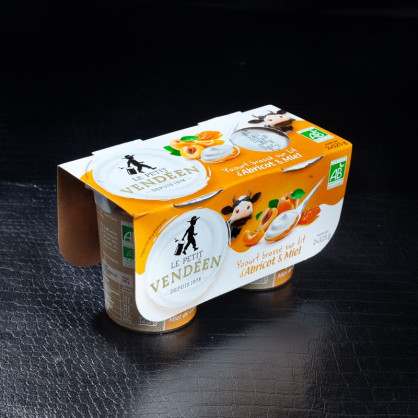 Yaourt brassé abricot miel de lavande bio Le Petit Vendéen 2x125g