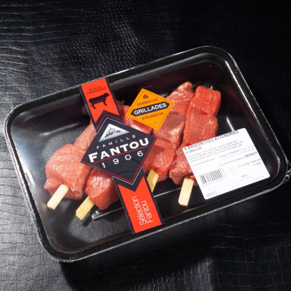 4 brochettes attendries de bœuf Maison Fantou