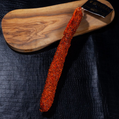 NPT - Saucisson fuet aux poivres rouge Oliveras 150g  A NE PAS TOUCHER