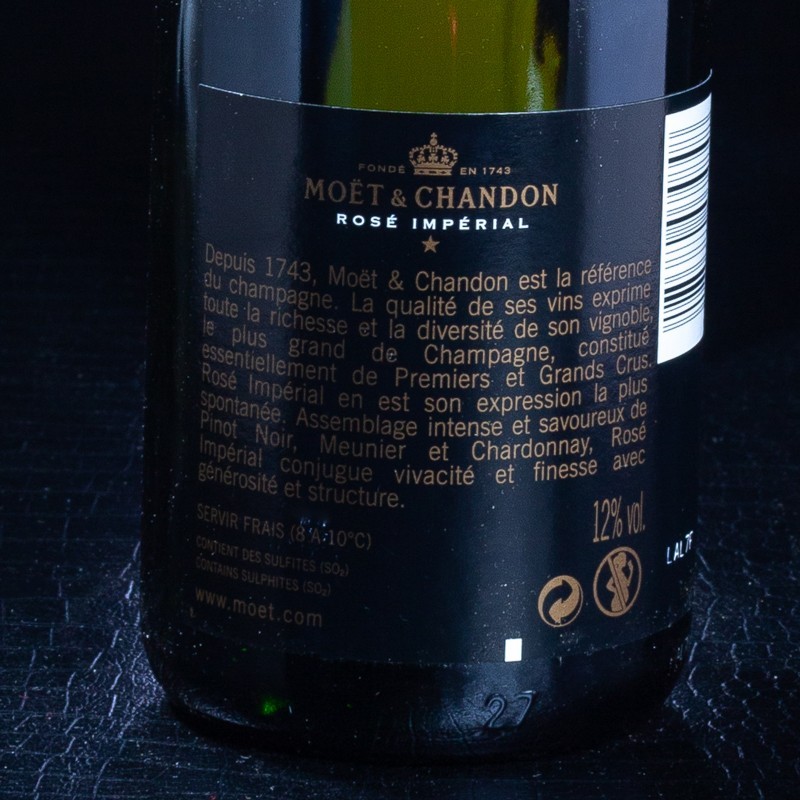 Champagne rosé impérial Maison Moet et Chandon 37,50cl  Rosé