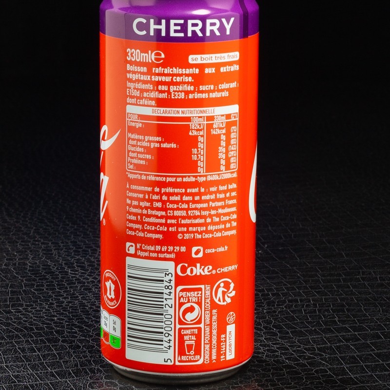 Coca Cola cherry 33cl  Sodas
