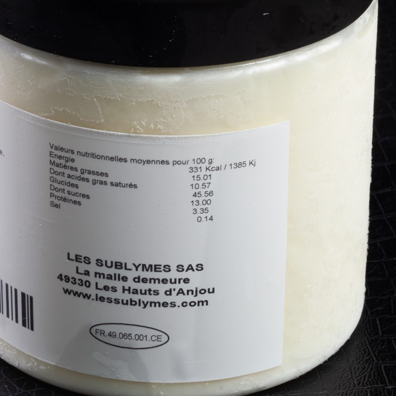 Glace fleur de lait fleur d'oranger Les Sublymes 500ml