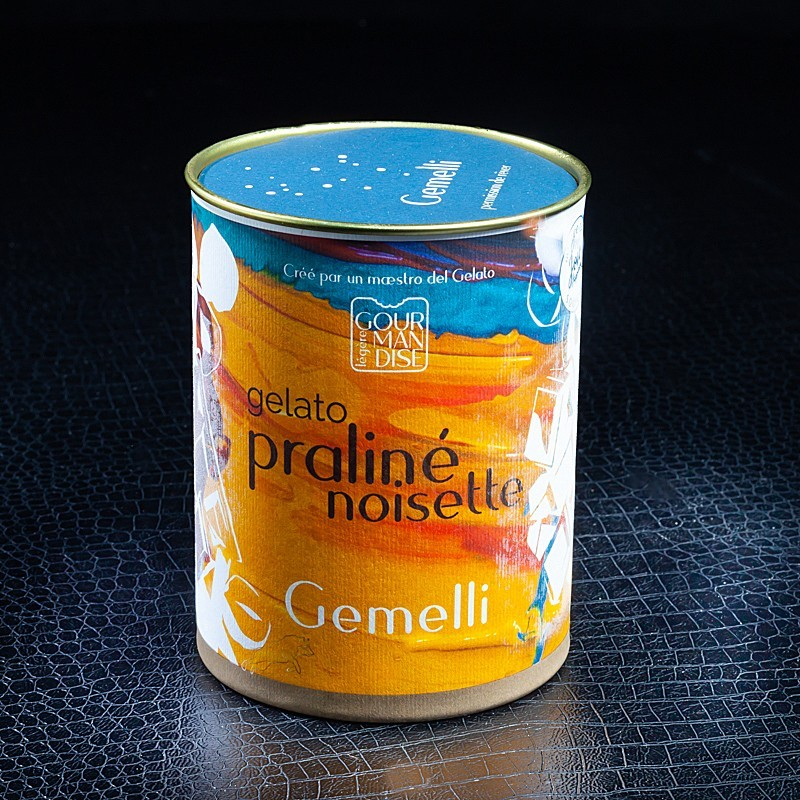 Glace praliné noisette Gemelli 400ml  Glaces