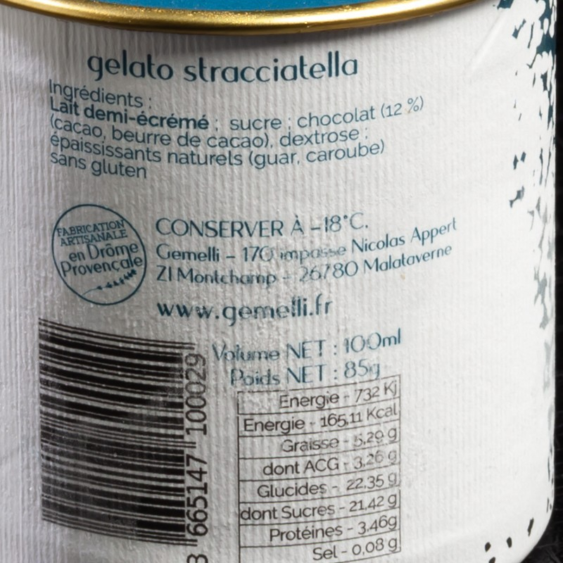 Glace stracciatella Gemelli 100ml