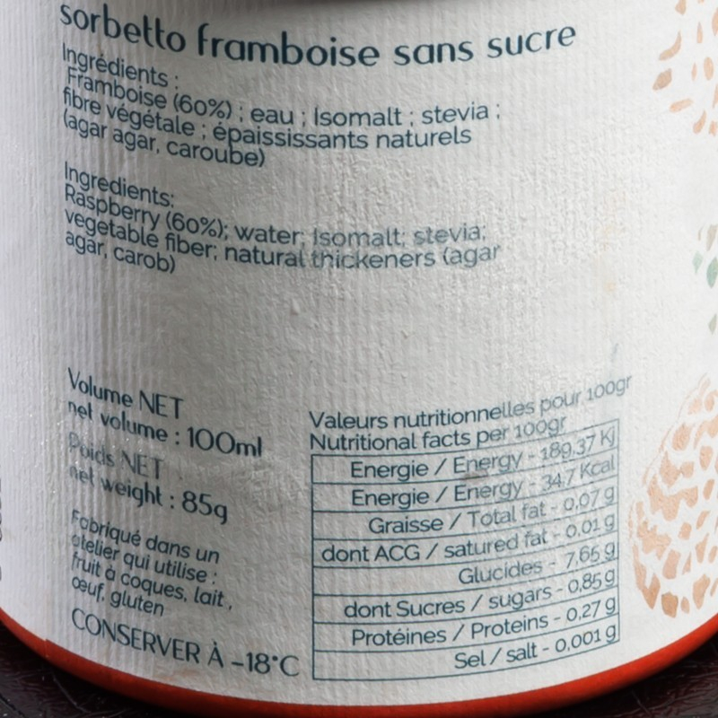 Glace framboise Gemelli 100ml