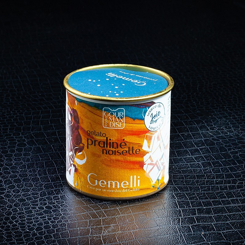 Glace praliné noisette Gemelli 100ml  Glaces