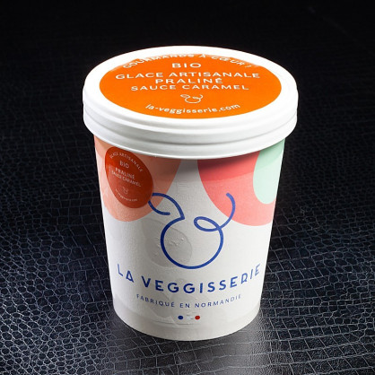 Glace praliné coulis caramel La Veggisserie 450ml