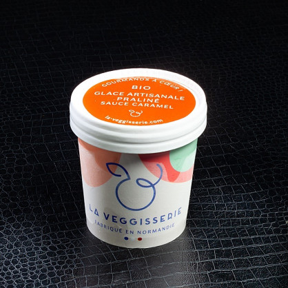 Glace praliné coulis caramel La Veggisserie 120ml