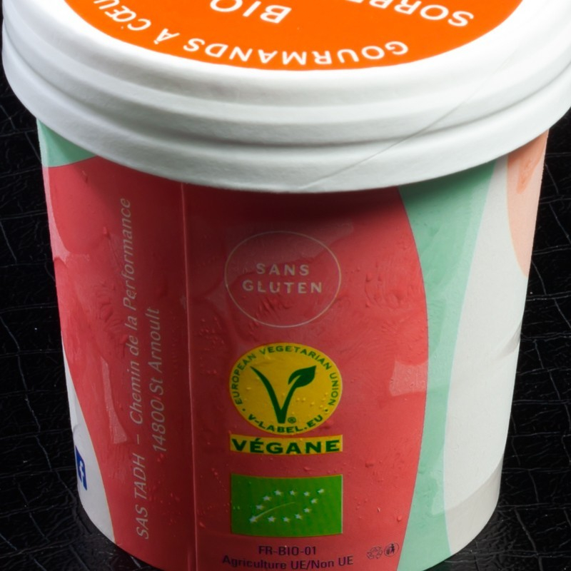 Glace fraise coulis framboise La Veggisserie 120ml