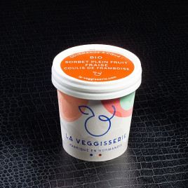 Glace fraise coulis framboise La Veggisserie 120ml