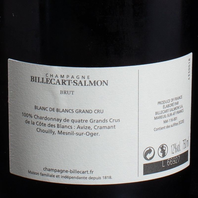 Champagne blanc de blancs 75cl Billecart Salmon  Blanc de blancs
