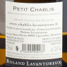 Petit Chablis 75cl Domaine Lavantureux  Bourgogne