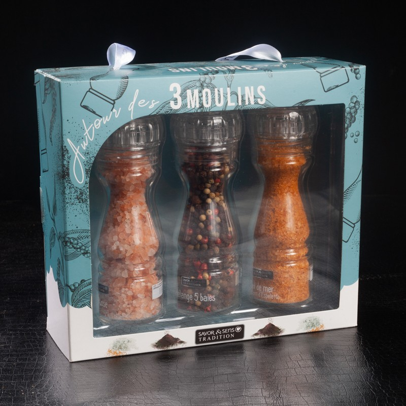 Coffret autour des 3 Moulins Savor&Sens  Coffret