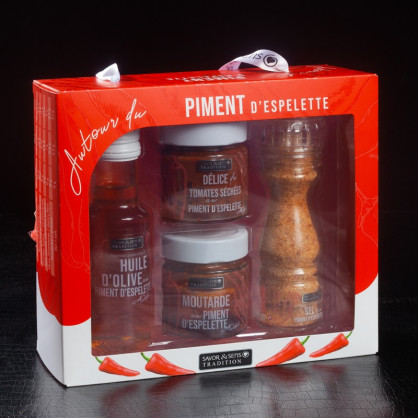 Coffret autour du Piment d'Espelette Savor&Sens  Coffret salé