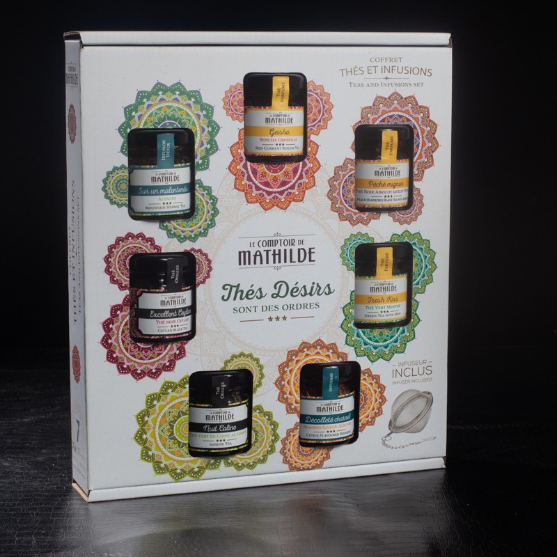 Coffret thés et infusions Thés Désirs Le comptoir de Mathilde 59g  Coffrets