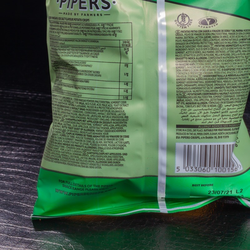 Chips vinaigre de cidre Pipers  Chips