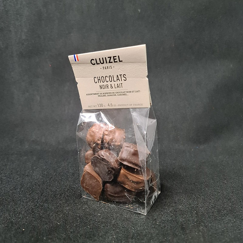 Chocolats au lait et noir Michel Cluizel 130g  Pâques