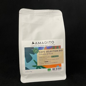Café en grains de Colombie et Pérou bio Amadito 250g  En grain et moulu