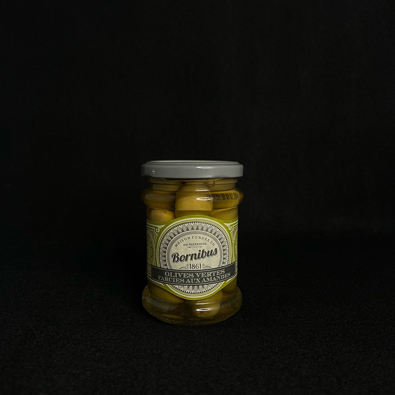 Olives vertes farcies aux amendes Bornibus 270g  Olives