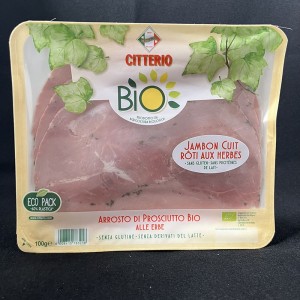 Jambon cuit roti aux herbes bio Citterio 100g  Charcuteries tranchées