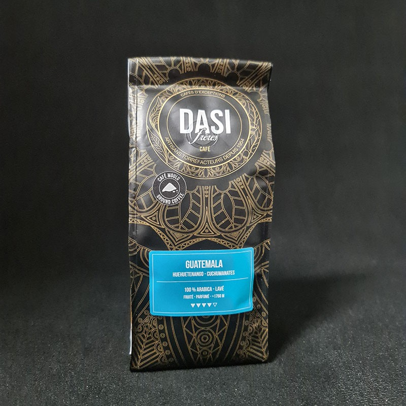 Café moulu Guatemala Huehuetenango Dasi Frères 250g  En grain et moulu