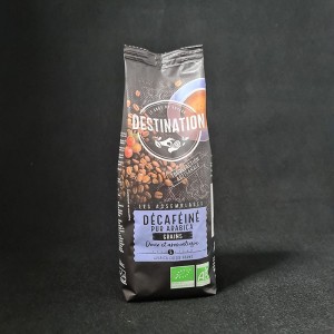 Café décaféiné grains bio Destination 250g  En grain et moulu