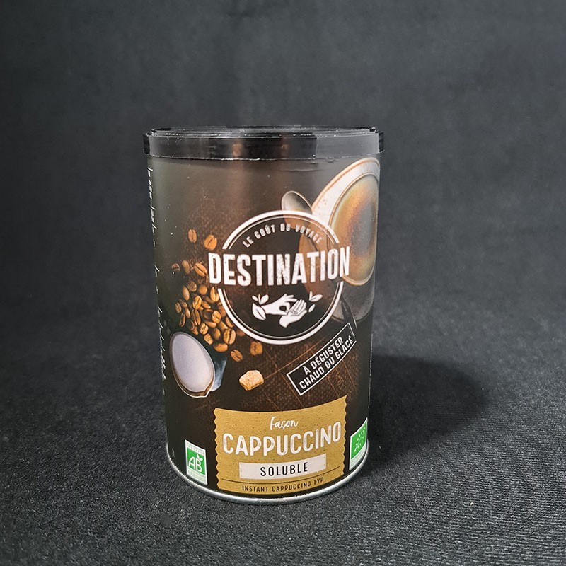 Cappuccino soluble bio Destination 200g  Soluble et cappuccino