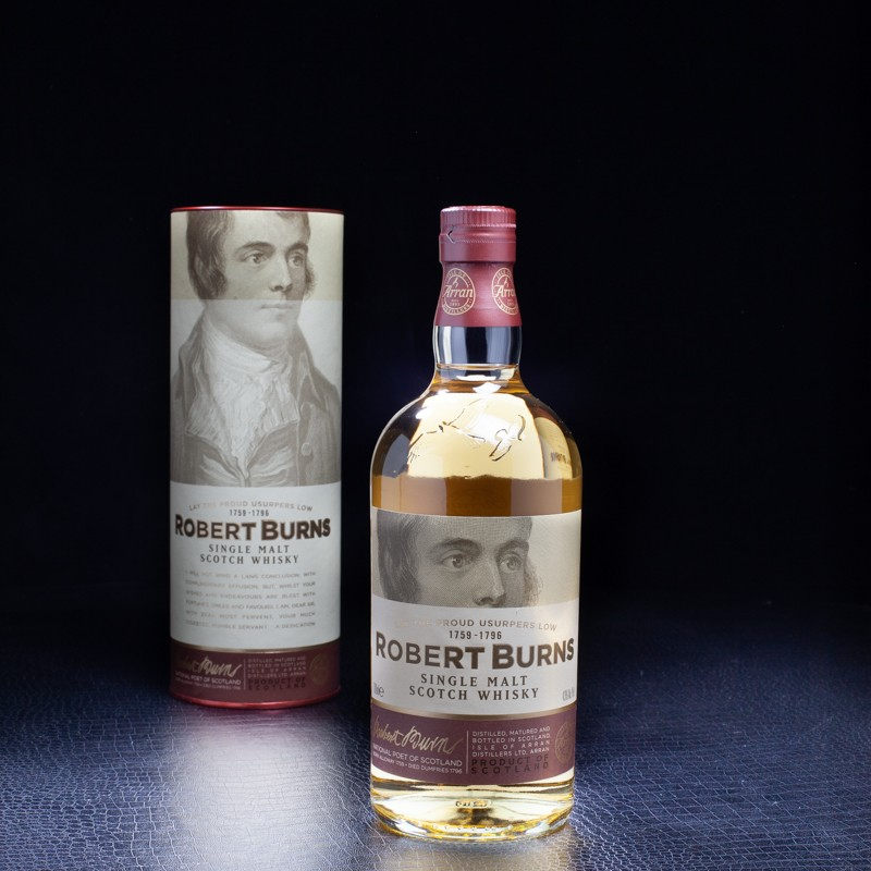 Whisky Ecossais Single Malt Robert Burns Arran 43%  70cl avec coffret  Single malt