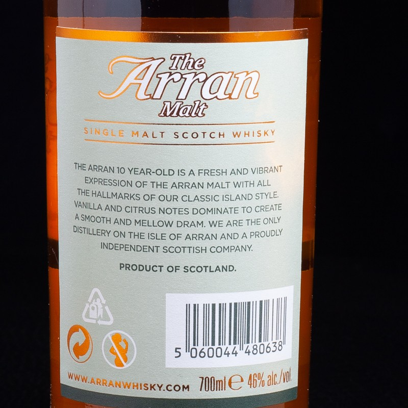 Whisky Ecosse Single Malt Highlands Arran 10 ans 46% 70cl  Single malt