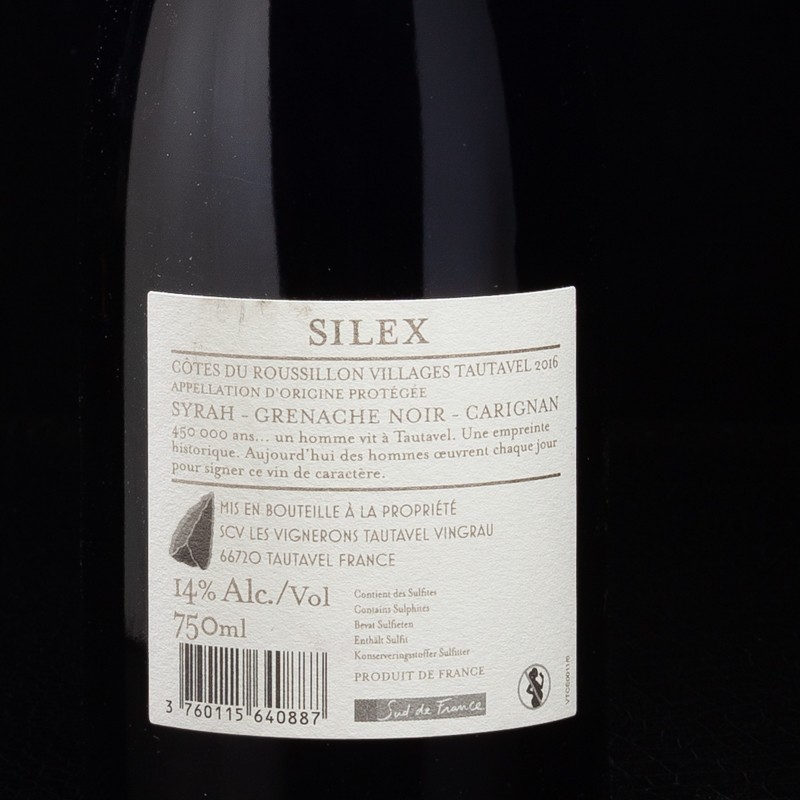 Vin rouge Côtes de Roussillon Villages Silex 2016 Tautavel 75cl  Vins rouges