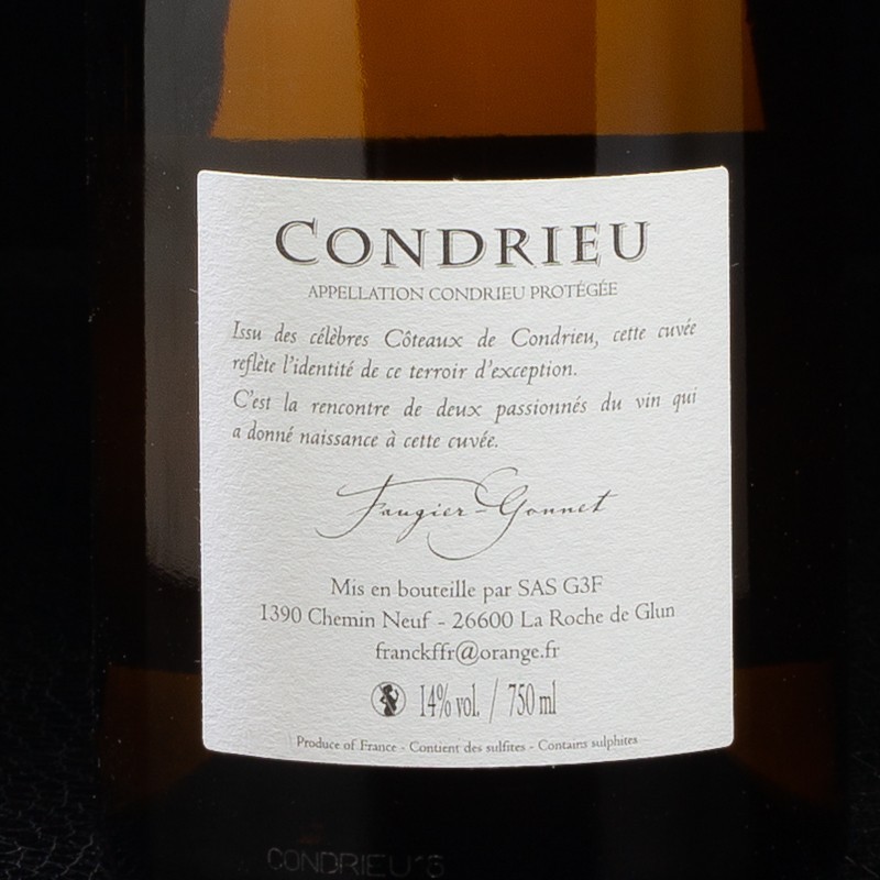 Vin blanc Condrieu 2016 Domaine Faugier Gonnet 75cl  Vins blancs