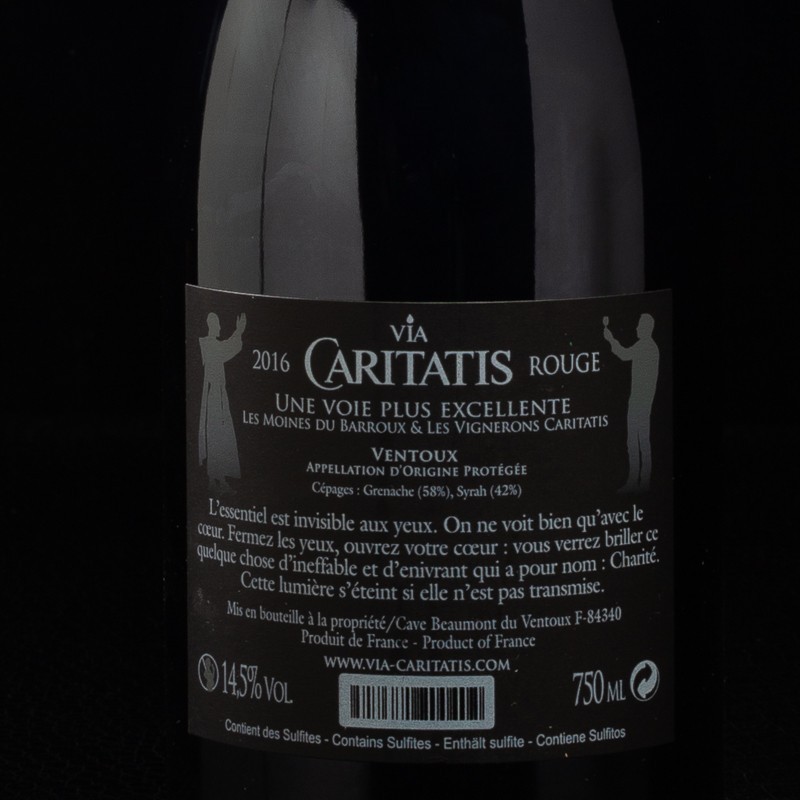 Vin rouge Ventoux Caritatis In Domino 2016 Abbaye du Barroux 75cl  Vins rouges