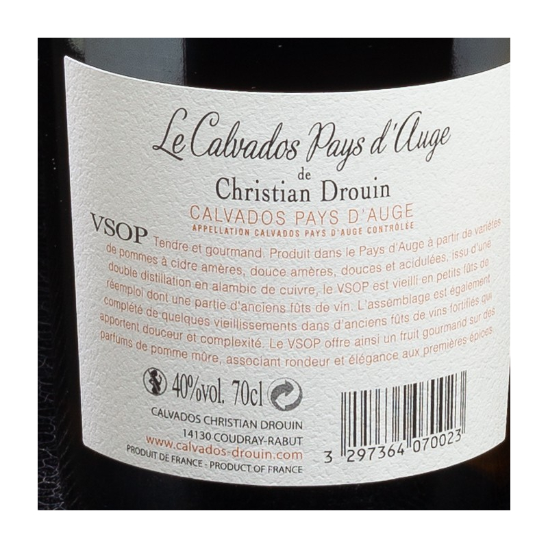 NPT - Calvados Christian Drouin VSOP Pays d'Auge 40% 70cl  Calvados