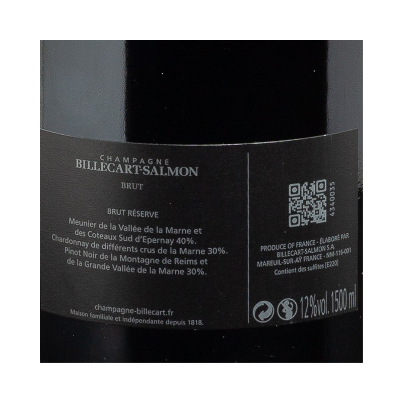 Champagne brut Réserve 1.5L Billecart Salmon  Brut