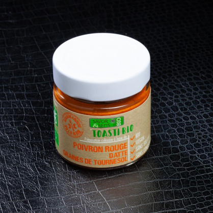 Toasti bio poivron rouge datte graine de tournesol 100g Savor&Sens  À tartiner