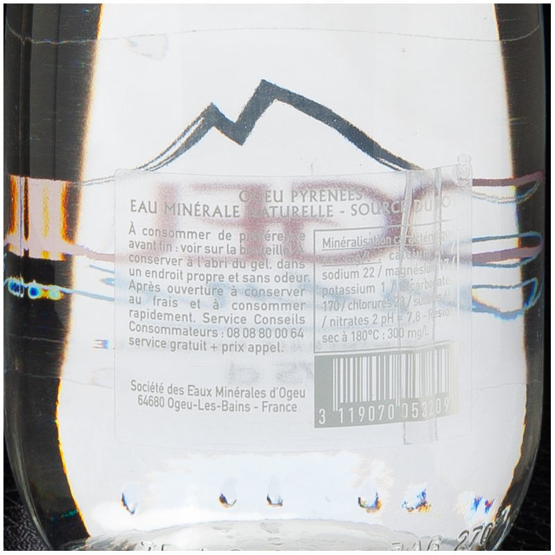 Eau plate 75cl Ogeu  Eaux plates