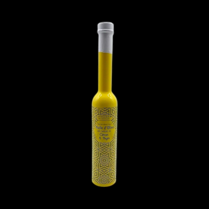 Huile d'olive citron et thym 20cl Savor&Sens  Huiles