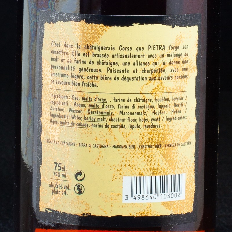 Bière ambrée 33cl Pietra  Bières ambrées