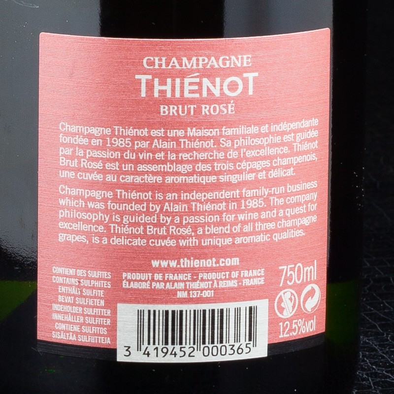 Champagne rosé 75cl Thienot  Rosé