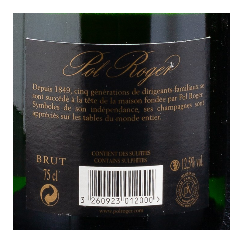 Champagne brut Réserve 75cl Pol Roger  Brut