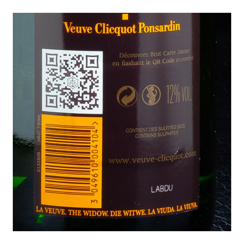 Champagne brut 75cl Veuve Clicquot  Brut