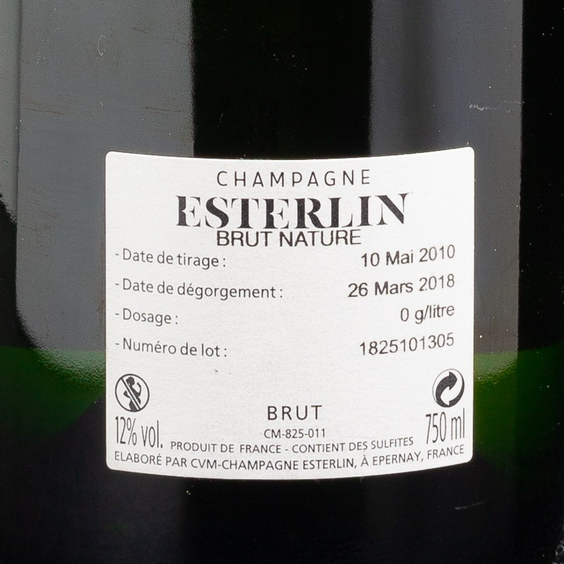 Champagne brut nature 2009 75cl Esterlin  Champagnes