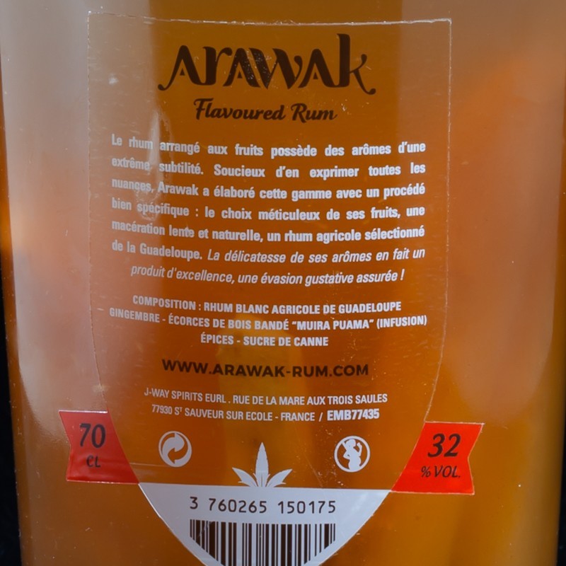 Flavoured Rum Arawak l'Aphrodisiaque 32% 70cl  Rhums arangés