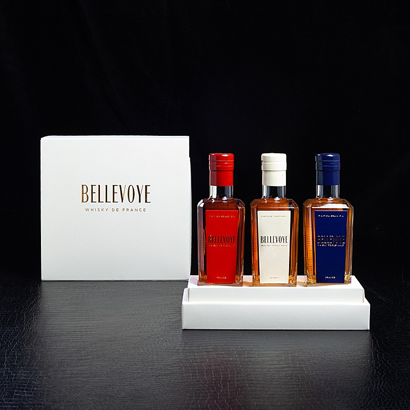 Whisky de France Coffret de Bellevoye de 40% à 43% 3x20cl  Cave à whiskies