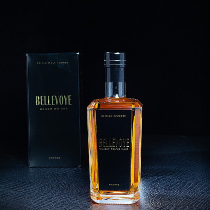 Whisky noir tourbe 70cl Bellevoye  Cave à whiskies