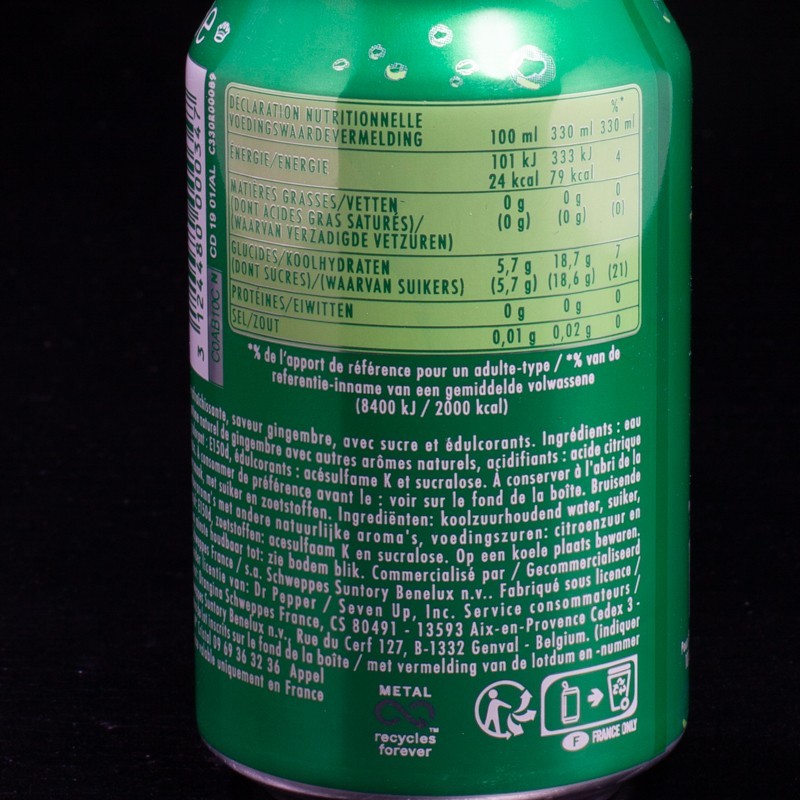 Canada Dry saveur gingembre 33cl  Colas