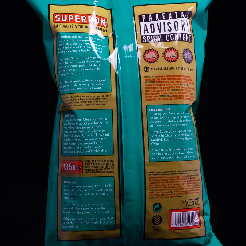 Chips aux piments 135g Superbon Chips de Madrid  Chips