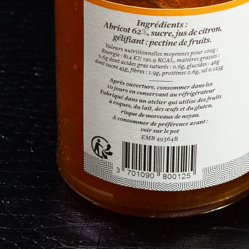 Confiture abricot 220g Maison Perrotte  Confitures