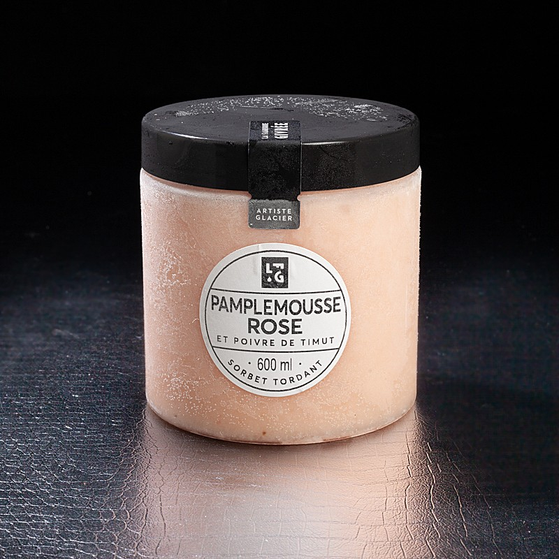 Glace pamplemousse rose poivre de Timut La fabrique Givrée 600ml  Glaces en pots